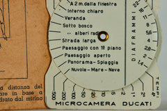 Ducati Microcamera MX 1203 Belichtungsmesserrechner exposure meter calculator CE11487
