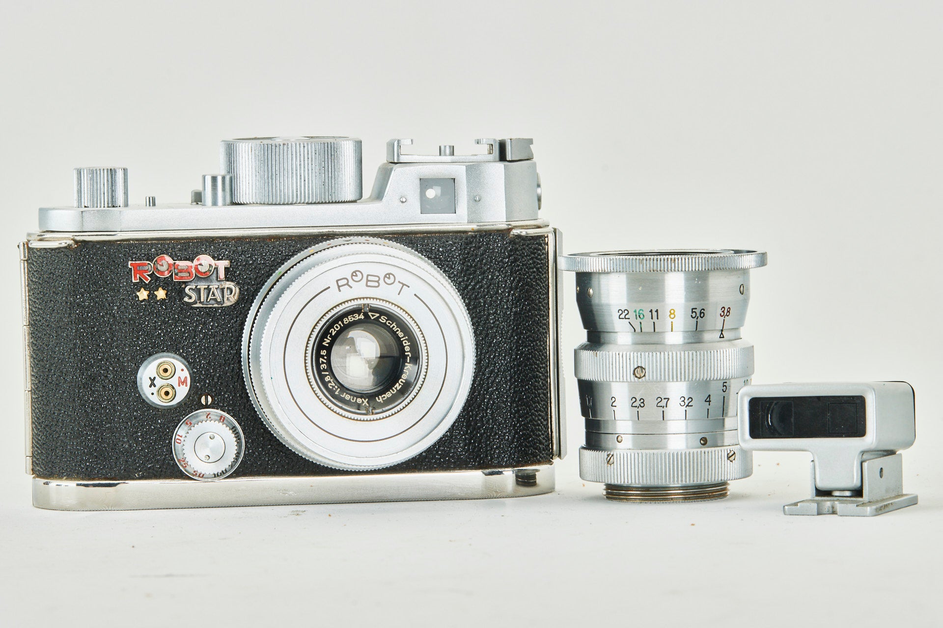 Robot Star Set w. Xenar 2,8/37,5mm, Tele-Xenar 3,8/7,5cm, finder and hood CE11211