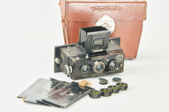 Voigtländer Stereo Kamera Stereflektoscope w. Heliar 4,5/60mm Nice Set CE10047