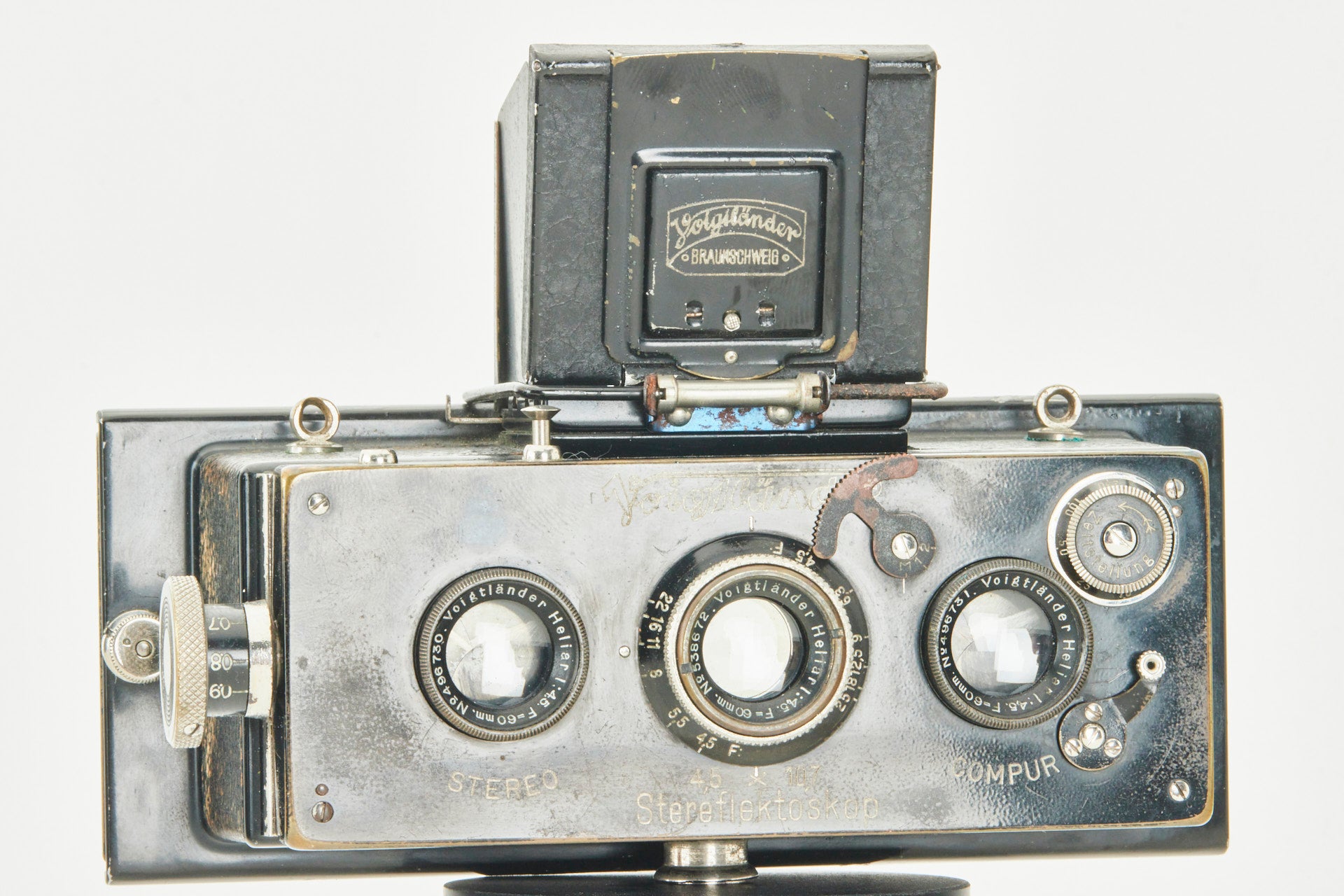 Voigtländer Stereo Kamera Stereflektoscope w. Heliar 4,5/60mm Nice Set CE10047