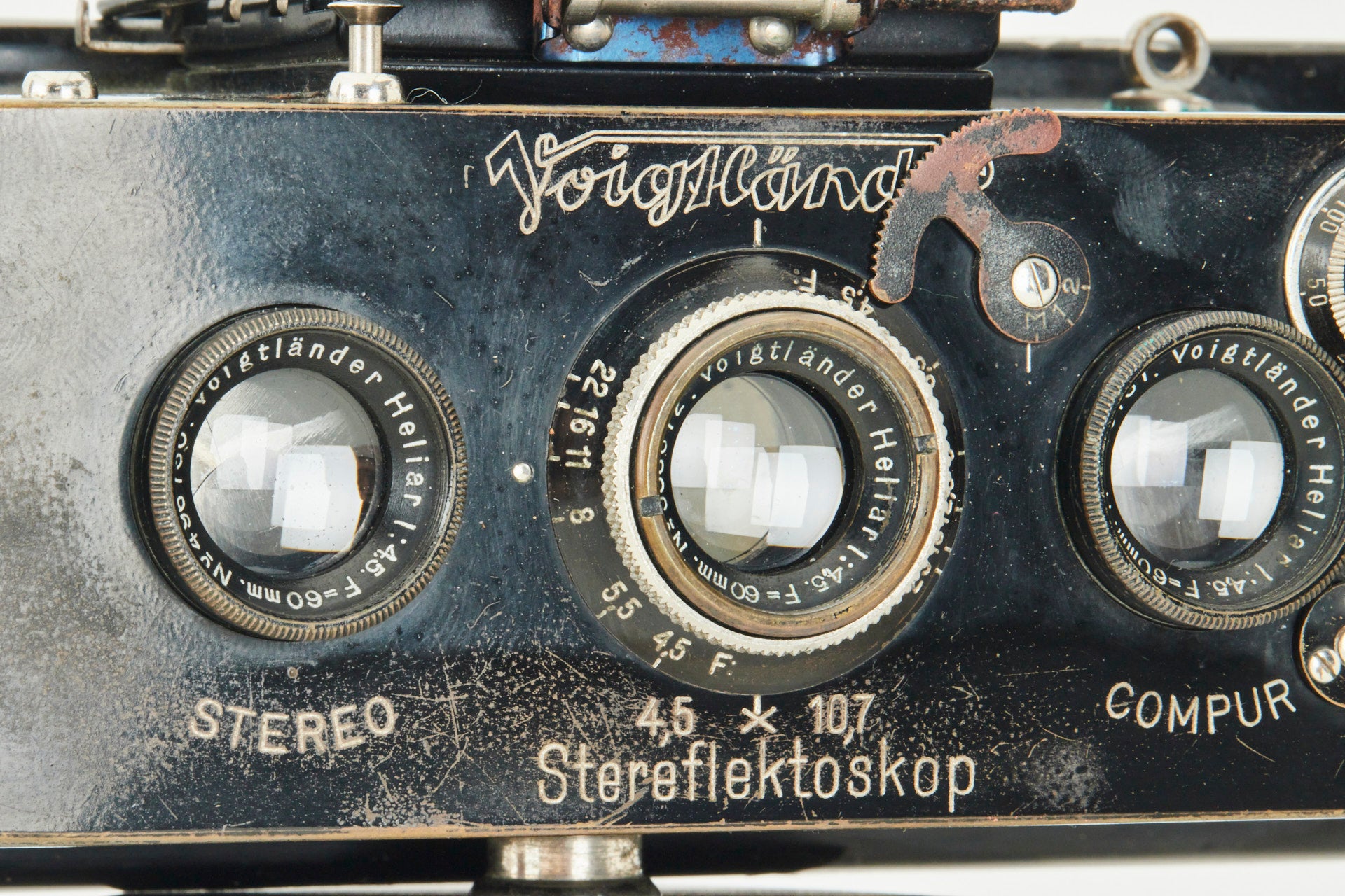 Voigtländer Stereo Kamera Stereflektoscope w. Heliar 4,5/60mm Nice Set CE10047