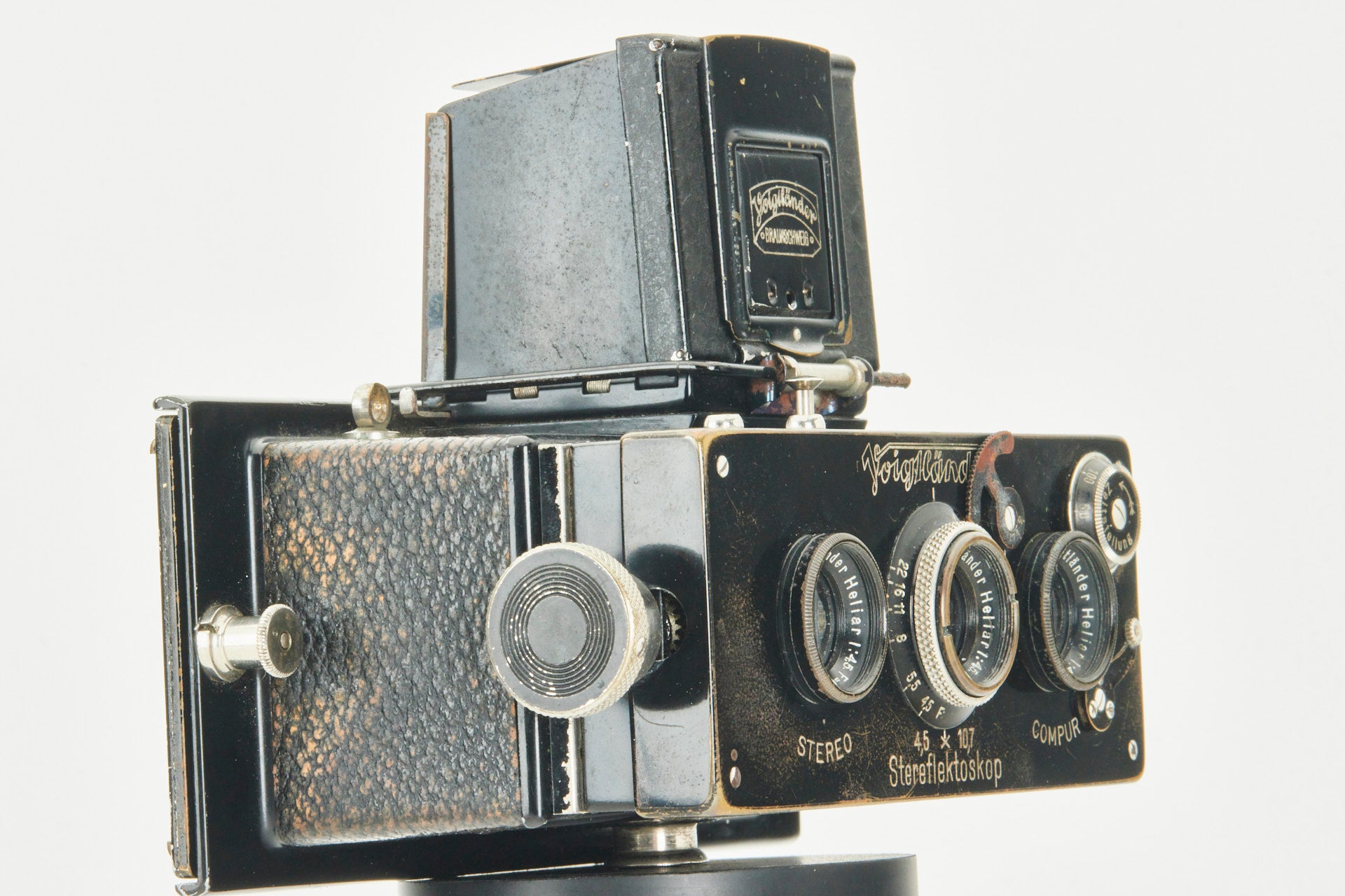 Voigtländer Stereo Kamera Stereflektoscope w. Heliar 4,5/60mm Nice Set CE10047
