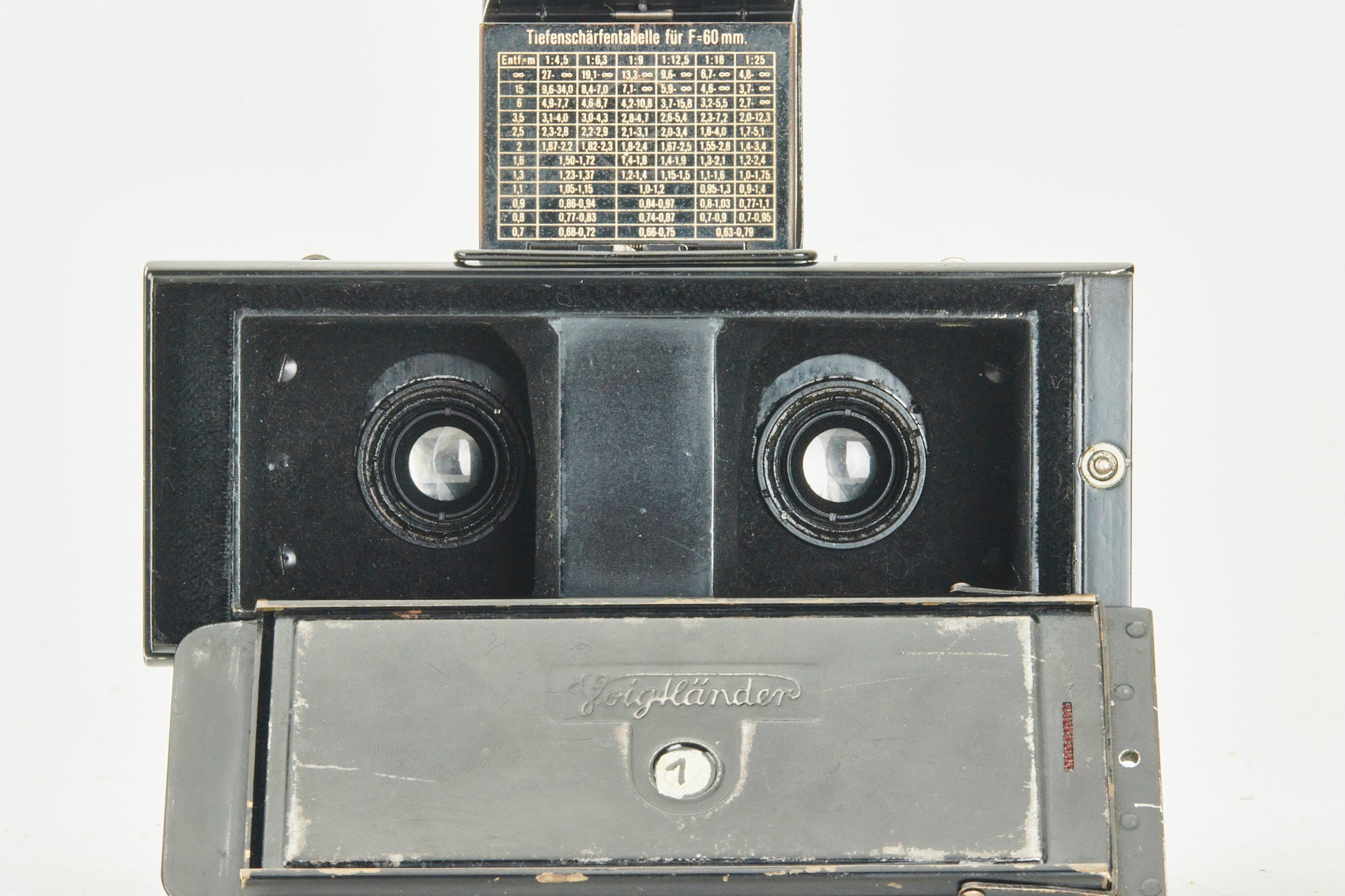Voigtländer Stereo Kamera Stereflektoscope w. Heliar 4,5/60mm Nice Set CE10047