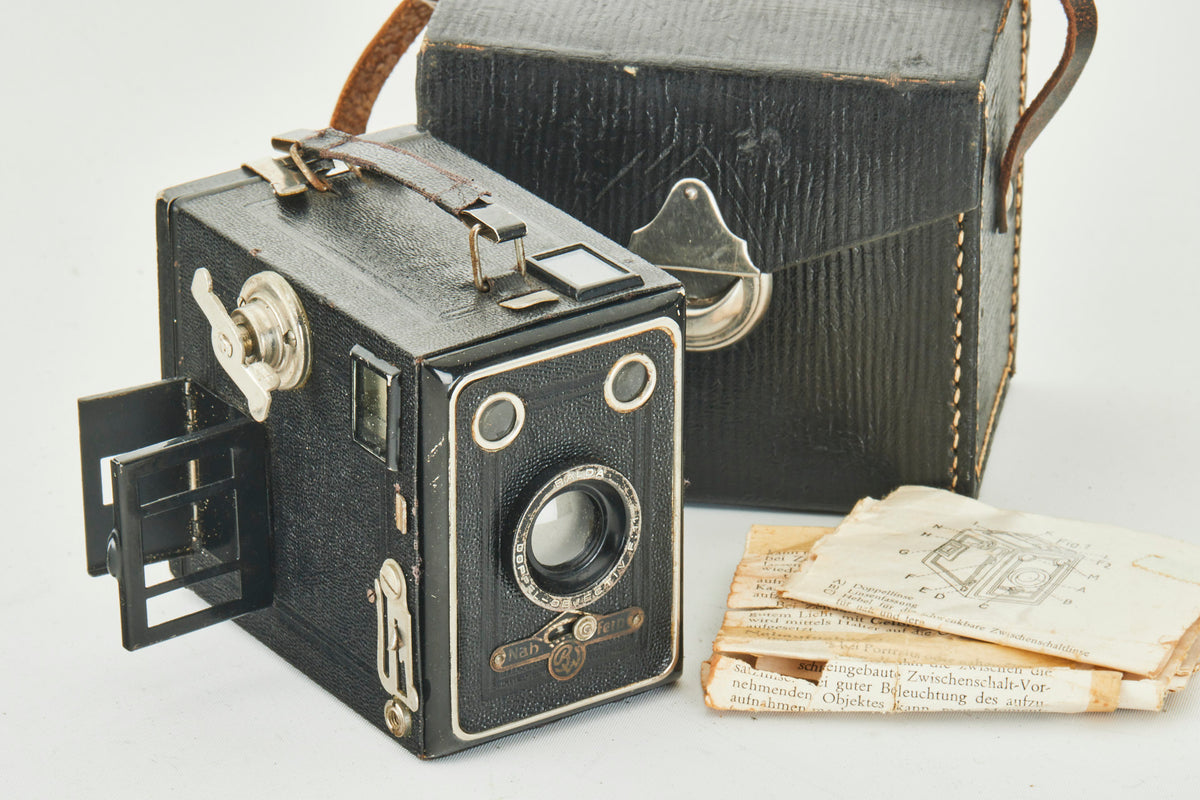 Baldy Micky-Rollbox "Mickyrelle" Zweiformat * box camera 4x6.5 w.case