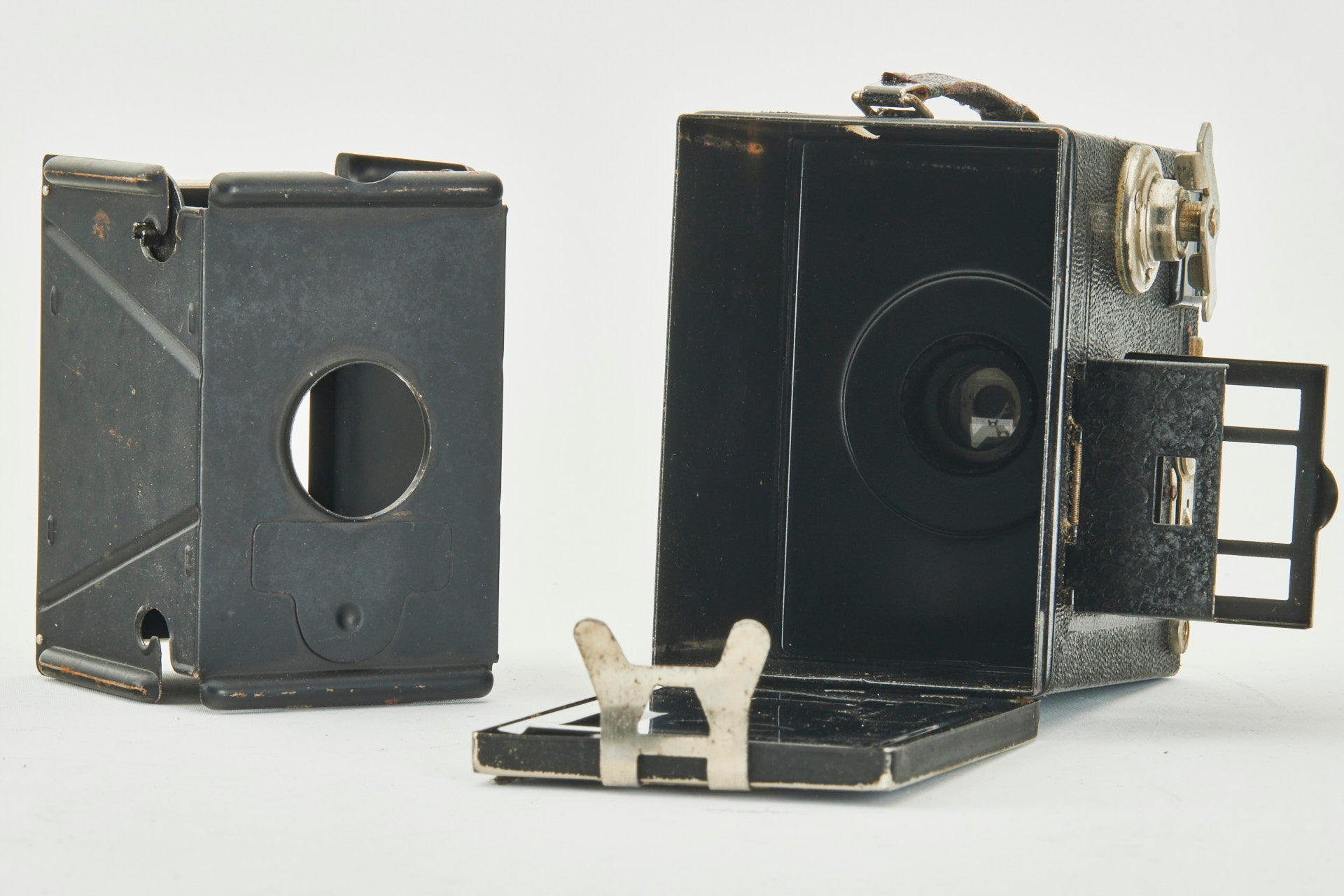 Baldy Micky-Rollbox "Mickyrelle" Zweiformat * box camera 4x6.5 w.case
